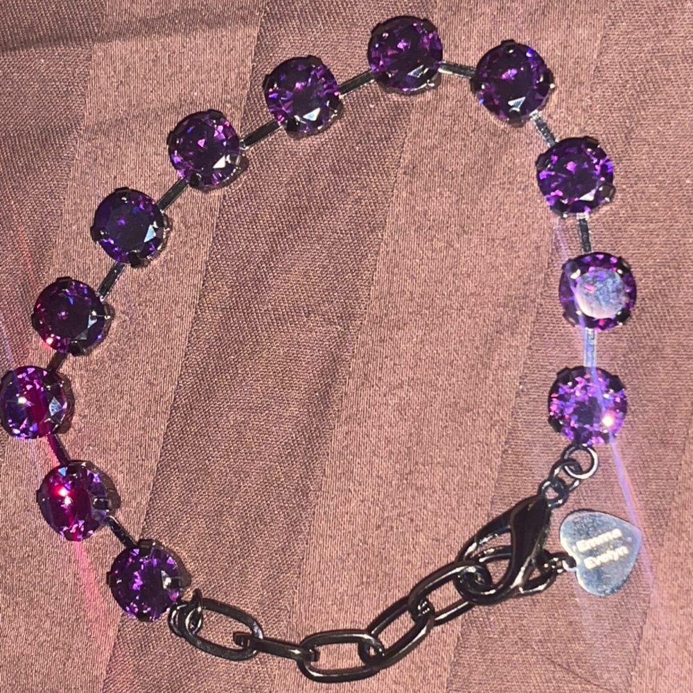 Purple Swarovski crystal bracelet by Emma Evelyn.